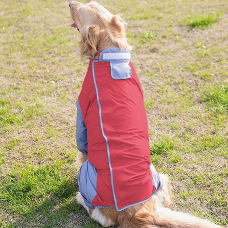 Impermeable para mascotas de dibujos animados repelente al agua de hoja de loto