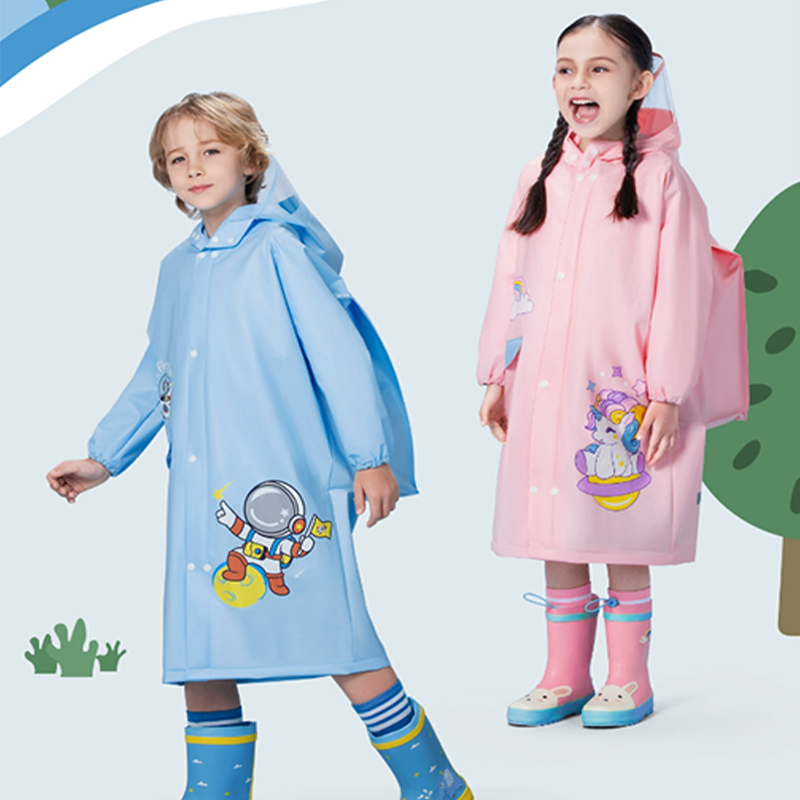 Impermeable de dibujos animados para niños de tela EVA con ala grande