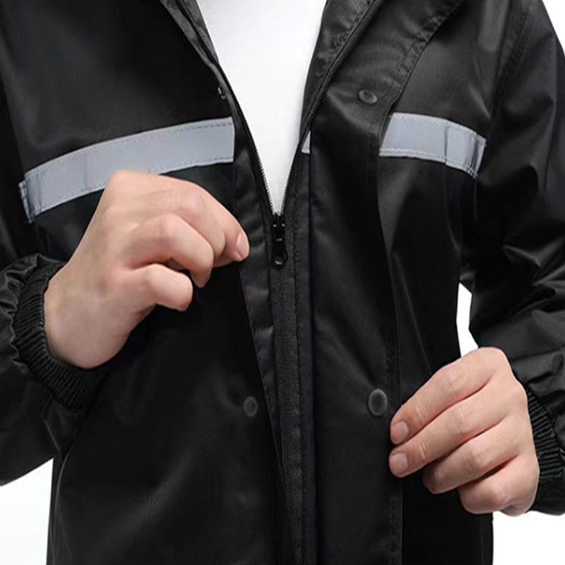 Conjunto de impermeable para adultos con diseño de rayas reflectantes súper impermeables